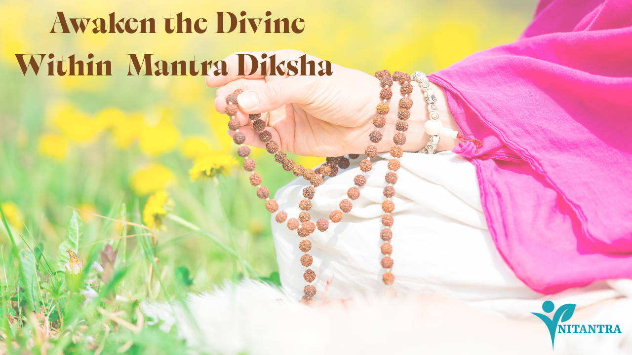 Meditating after receiving mantra diksha under guidance